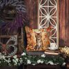 Bengal Cat in Fall Leaves Throw Pillow Machine Washable, Indoor Outdoor Decorative Pillow for Couch, Bed or Patio, 18Hx18W