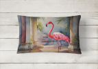 Nautical Collection Throw Pillow Throw Pillow for Indoor Couch Bed Outdoor Patio Washable, Flamingo 2862,12Hx16W