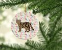 Scottish Straight #2 Cat Christmas Ceramic Ornament Christmas Tree Hanging Decorations for Home Christmas Holiday, Party, Gift, 3 in, Multicolor