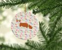 La Perm #2 Cat Christmas Ceramic Ornament Christmas Tree Hanging Decorations for Home Christmas Holiday, Party, Gift, 3 in, Multicolor