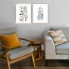 Trendy Decor 4U 2- Piece Vignette It's Called Furr-niture Isn't It? White Framed Wall Art for Living Room