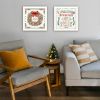Trendy Decor 4U 2- Piece Vignette Gingerbread Wreath White Framed Wall Art for Living Room, Bedroom Wall Art Print for Home Decor by Nicole DeCamp