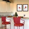 Trendy Decor 4U 2- Piece Vignette The Lord is MY Strength - Red Cardinals Black Framed Wall Art for Living Room