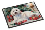 Coton De Tulear Cozy Christmas Doormat Front Door Mat Indoor Outdoor Rugs for Entryway, Non Slip Washable Low Pile, 24H X 36W