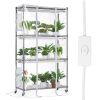 VEVOR Plant Stand with Grow Lights 4 Tiers 180W 59.1" Tall Plant Grow Shelf