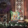 Corgi Luau Throw Pillow Machine Washable, Indoor Outdoor Decorative Pillow for Couch, Bed or Patio, 14Hx14W