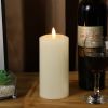 Flameless Flickering LED Candles Battery Operated with 6H Timer, Warm Light Real Wax Pillar Votive 3D Wick Candles