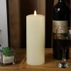 Flameless Flickering LED Candles Battery Operated with 6H Timer, Warm Light Real Wax Pillar Votive 3D Wick Candles