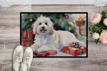 Coton De Tulear Cozy Christmas Doormat Front Door Mat Indoor Outdoor Rugs for Entryway, Non Slip Washable Low Pile, 24H X 36W
